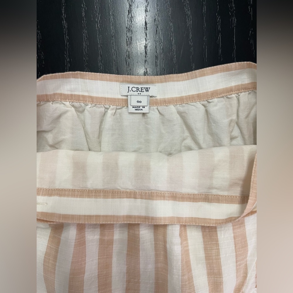 J. Crew Striped Ruffle Mini Skirt - Picture 6 of 9